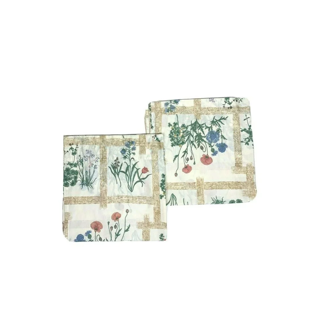 Vintage 1970s Retro Curtains Panels Drapes 86